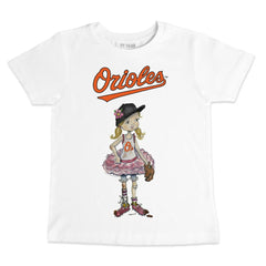 Baltimore Orioles Tiny Turnip Youth Baseball Babes T-Shirt - White - MLB Online