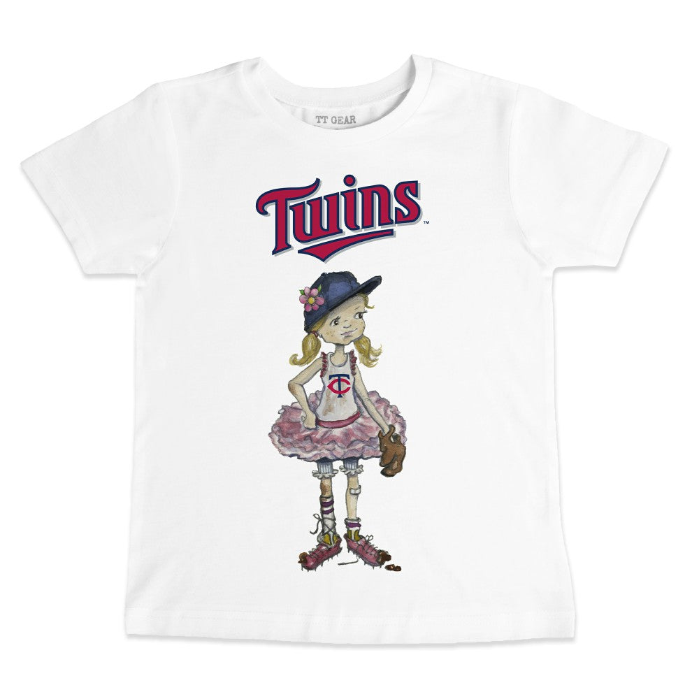 Minnesota Twins Tiny Turnip Youth Baseball Babes T-Shirt - White - MLB Sale