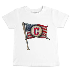 Cleveland Guardians Tiny Turnip Youth Baseball Flag T-Shirt - White - MLB Sale