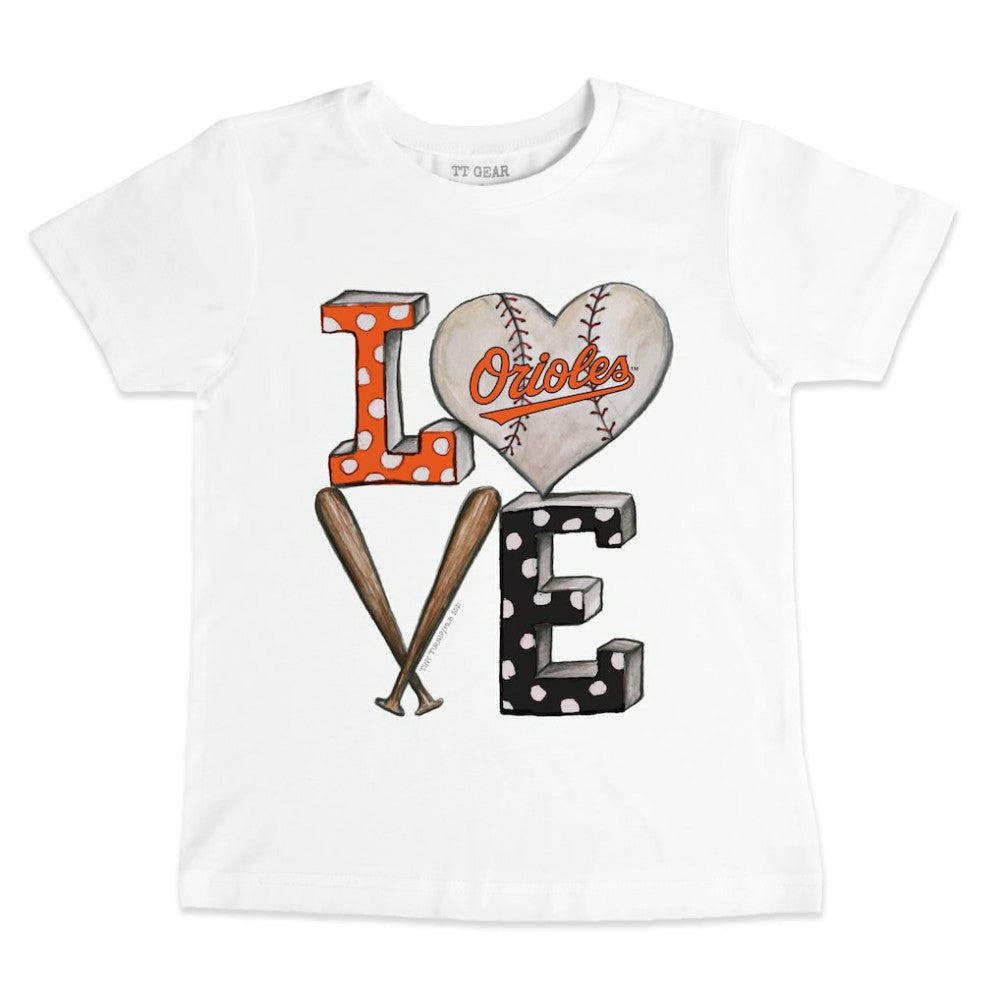 Baltimore Orioles Tiny Turnip Youth Baseball Love T-Shirt - White - MLB on Sale
