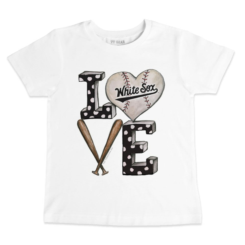 Chicago White Sox Tiny Turnip Youth Baseball Love T-Shirt - White - MLB Sale