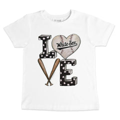 Chicago White Sox Tiny Turnip Youth Baseball Love T-Shirt - White - MLB Sale