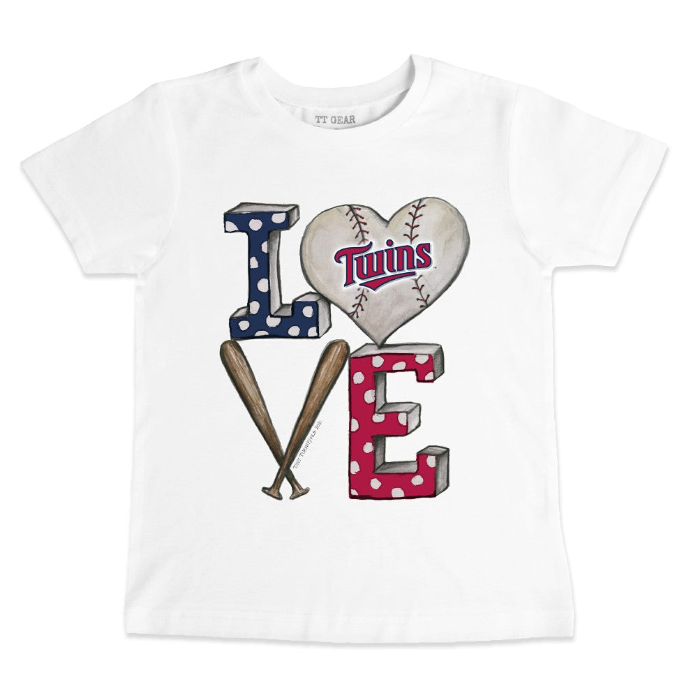Minnesota Twins Tiny Turnip Youth Baseball Love T-Shirt - White - MLB Lifestyle