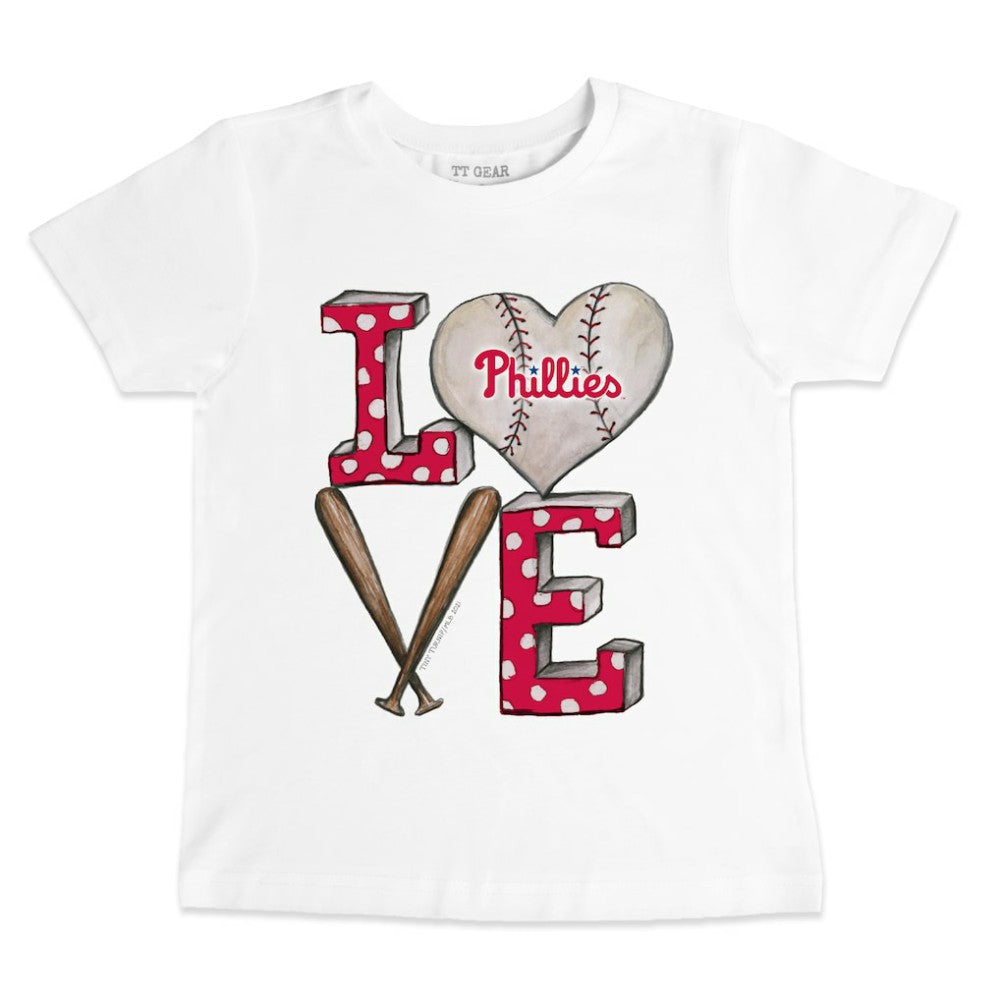 Philadelphia Phillies Tiny Turnip Youth Baseball Love T-Shirt - White - MLB Sale