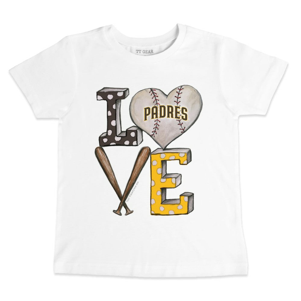 San Diego Padres Tiny Turnip Youth Baseball Love T-Shirt - White - MLB Sale