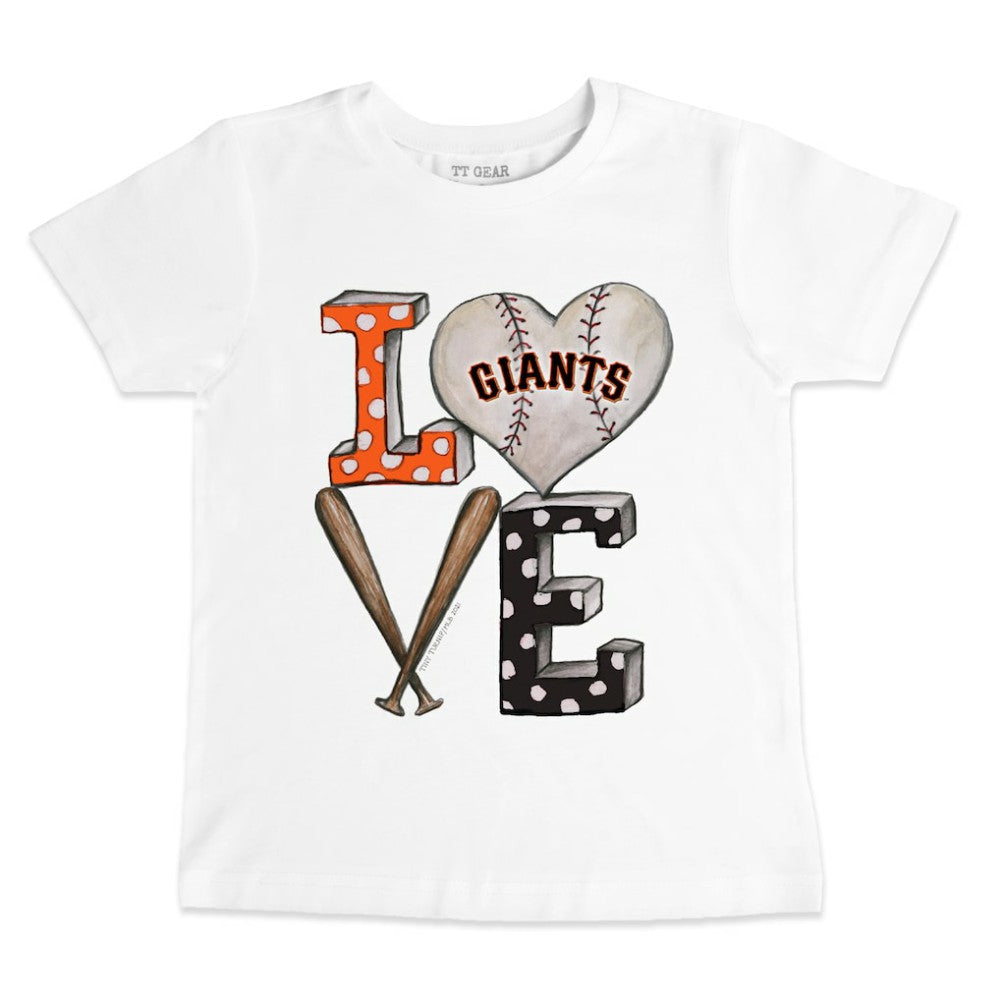 San Francisco Giants Tiny Turnip Youth Baseball Love T-Shirt - White - MLB Sale
