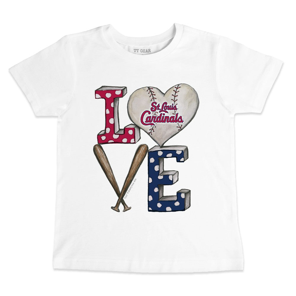 St. Louis Cardinals Tiny Turnip Youth Baseball Love T-Shirt - White - MLB on Sale