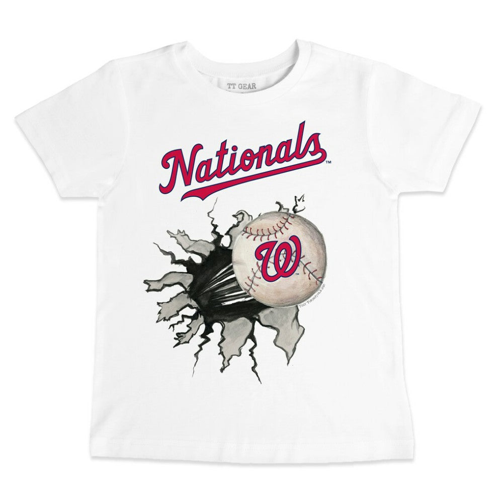 Washington Nationals Tiny Turnip Youth Baseball Tear T-Shirt - White - MLB Lifestyle