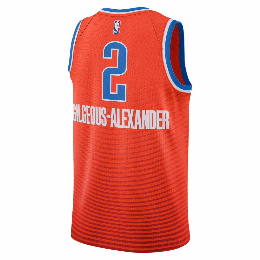 Shai Gilgeous-Alexander Oklahoma City Thunder Jordan Brand Unisex Swingman Jersey Statement Edition Orange