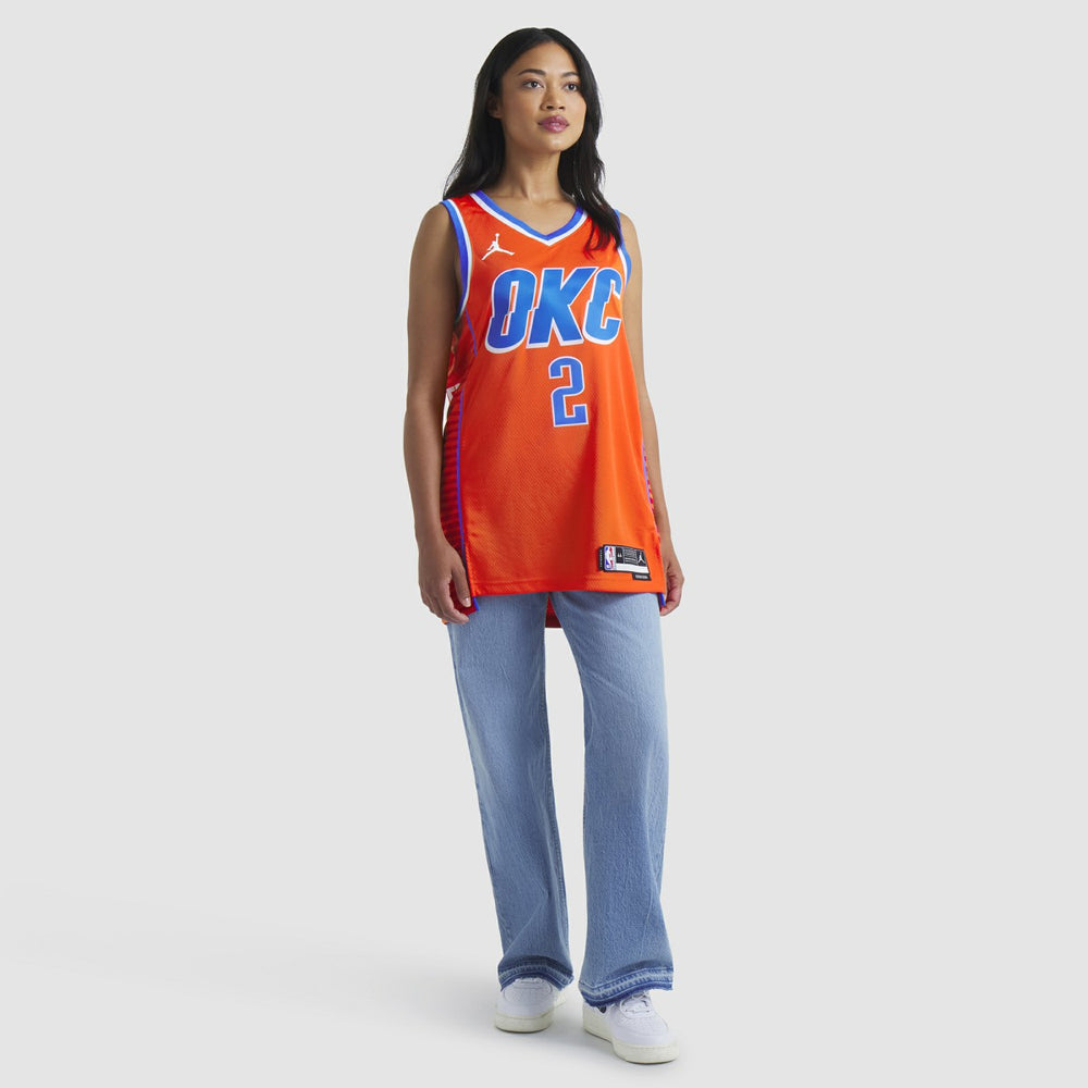 Shai Gilgeous-Alexander Oklahoma City Thunder Jordan Brand Unisex Swingman Jersey Statement Edition Orange