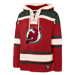 Martin Brodeur New Jersey Devils '47 Retired Player Name & Number Lacer Pullover Hoodie - Red - NHL 4759554
