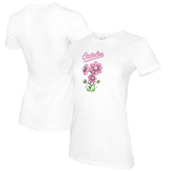 Baltimore Orioles Tiny Turnip Women's Blooming Baseballs T-Shirt - White - MLB Sale