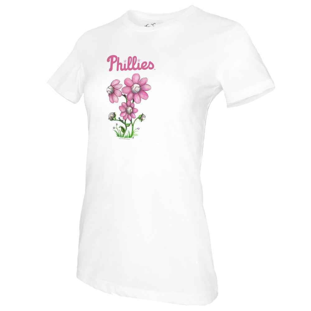 Philadelphia Phillies Tiny Turnip Women's Blooming Baseballs T-Shirt - White - MLB Online