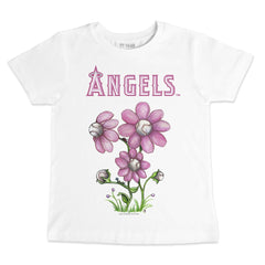 Los Angeles Angels Tiny Turnip Youth Blooming Baseballs T-Shirt - White - MLB Discount