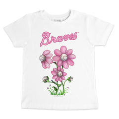 Atlanta Braves Tiny Turnip Youth Blooming Baseballs T-Shirt - White - MLB on Sale
