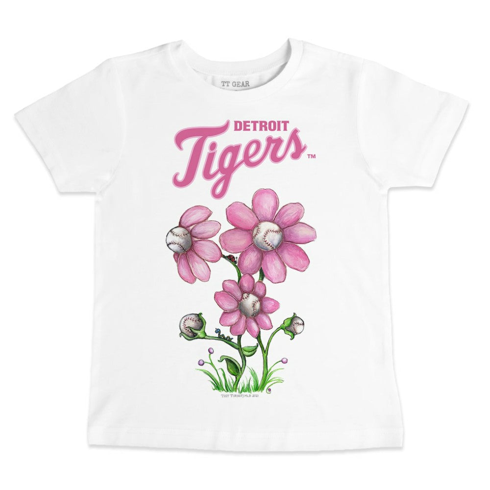 Detroit Tigers Tiny Turnip Youth Blooming Baseballs T-Shirt - White - MLB Sale