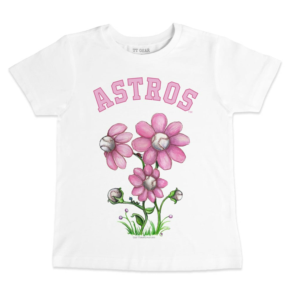 Houston Astros Tiny Turnip Youth Blooming Baseballs T-Shirt - White - MLB Sale