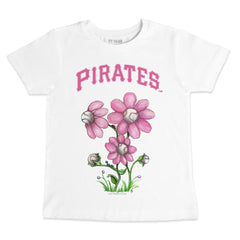 Pittsburgh Pirates Tiny Turnip Youth Blooming Baseballs T-Shirt - White - MLB Discount