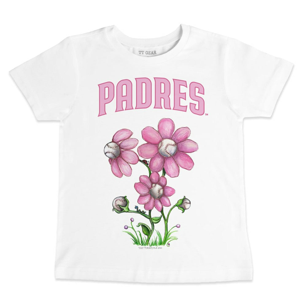 San Diego Padres Tiny Turnip Youth Blooming Baseballs T-Shirt - White - MLB Sale