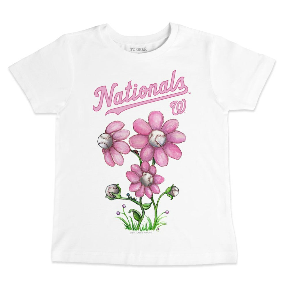 Washington Nationals Tiny Turnip Youth Blooming Baseballs T-Shirt - White - MLB Sale