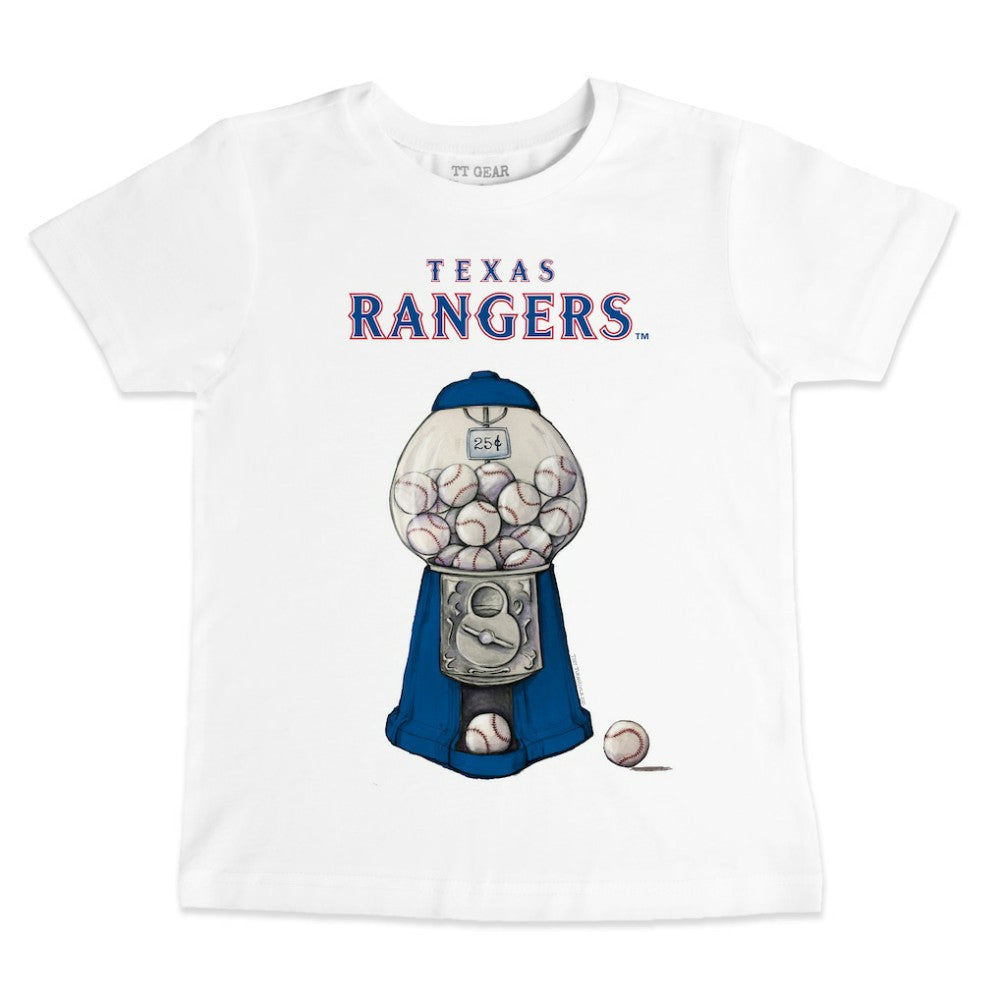 Texas Rangers Tiny Turnip Youth Gumball Machine T-Shirt - White - MLB Discount