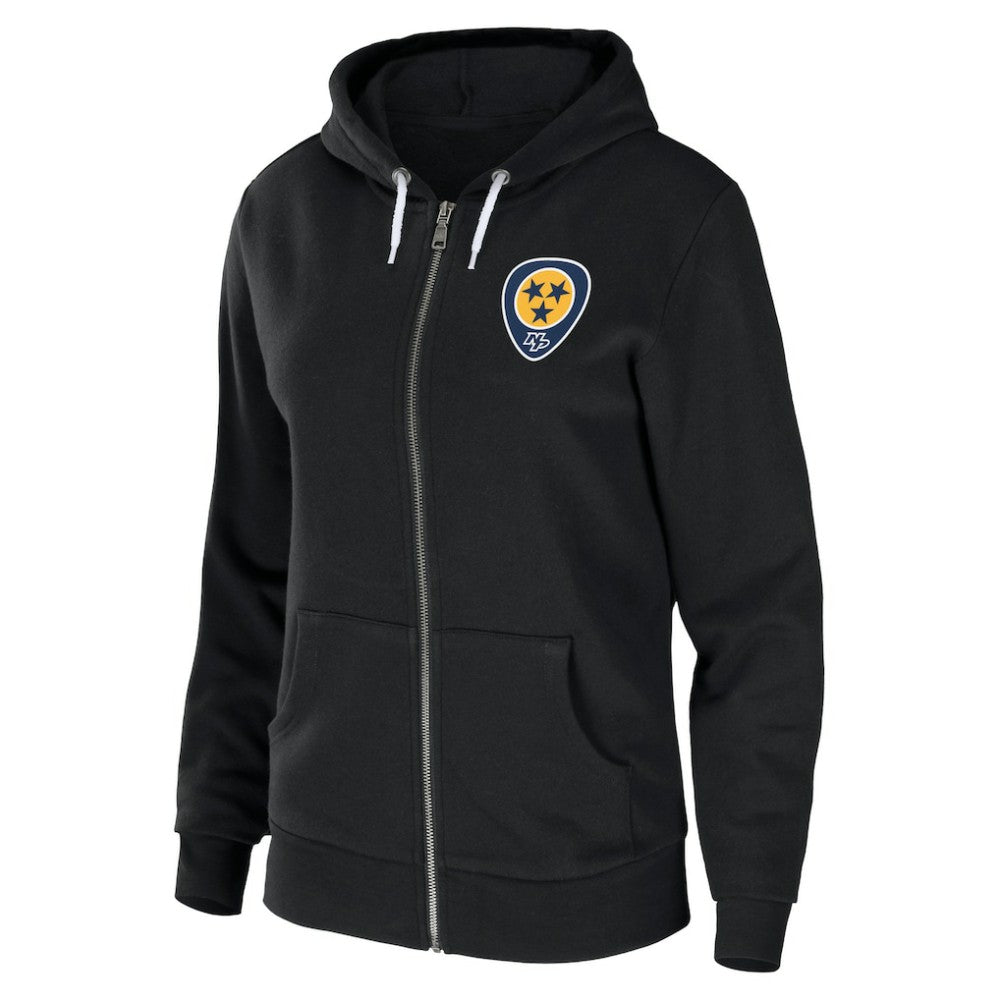 Nashville Predators WEAR by Erin Andrews Women's Sponge Fleece Full-Zip Hoodie - Black - NHL 4762604