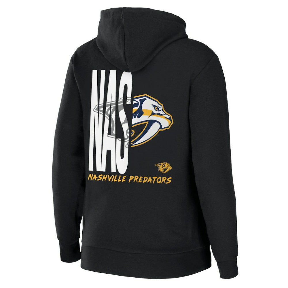 Nashville Predators WEAR by Erin Andrews Women's Sponge Fleece Full-Zip Hoodie - Black - NHL 4762604