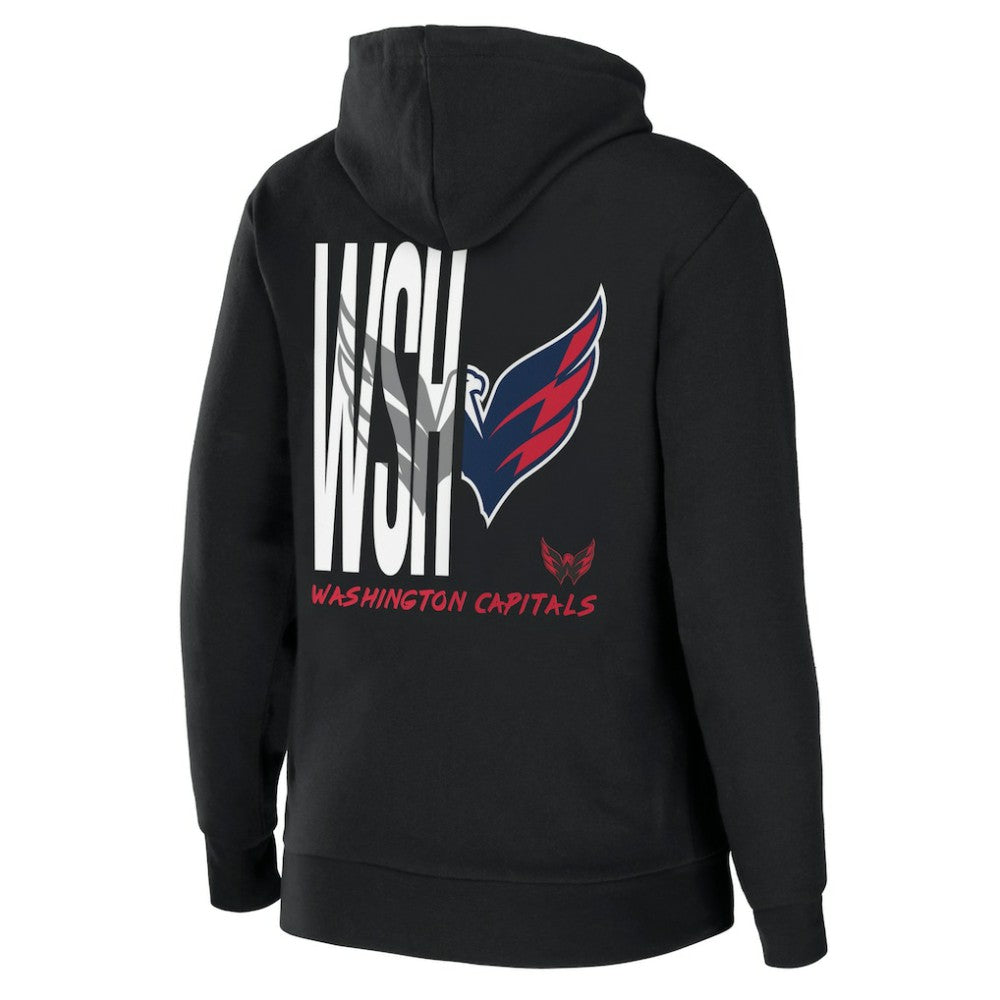 Washington Capitals WEAR by Erin Andrews Women's Sponge Fleece Full-Zip Hoodie - Black - NHL 4762618