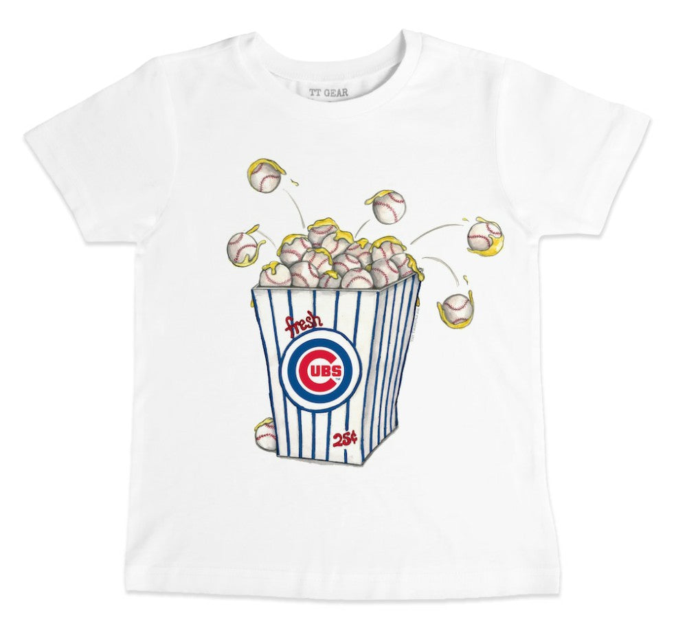 Chicago Cubs Tiny Turnip Youth Popcorn T-Shirt - White - MLB on Sale