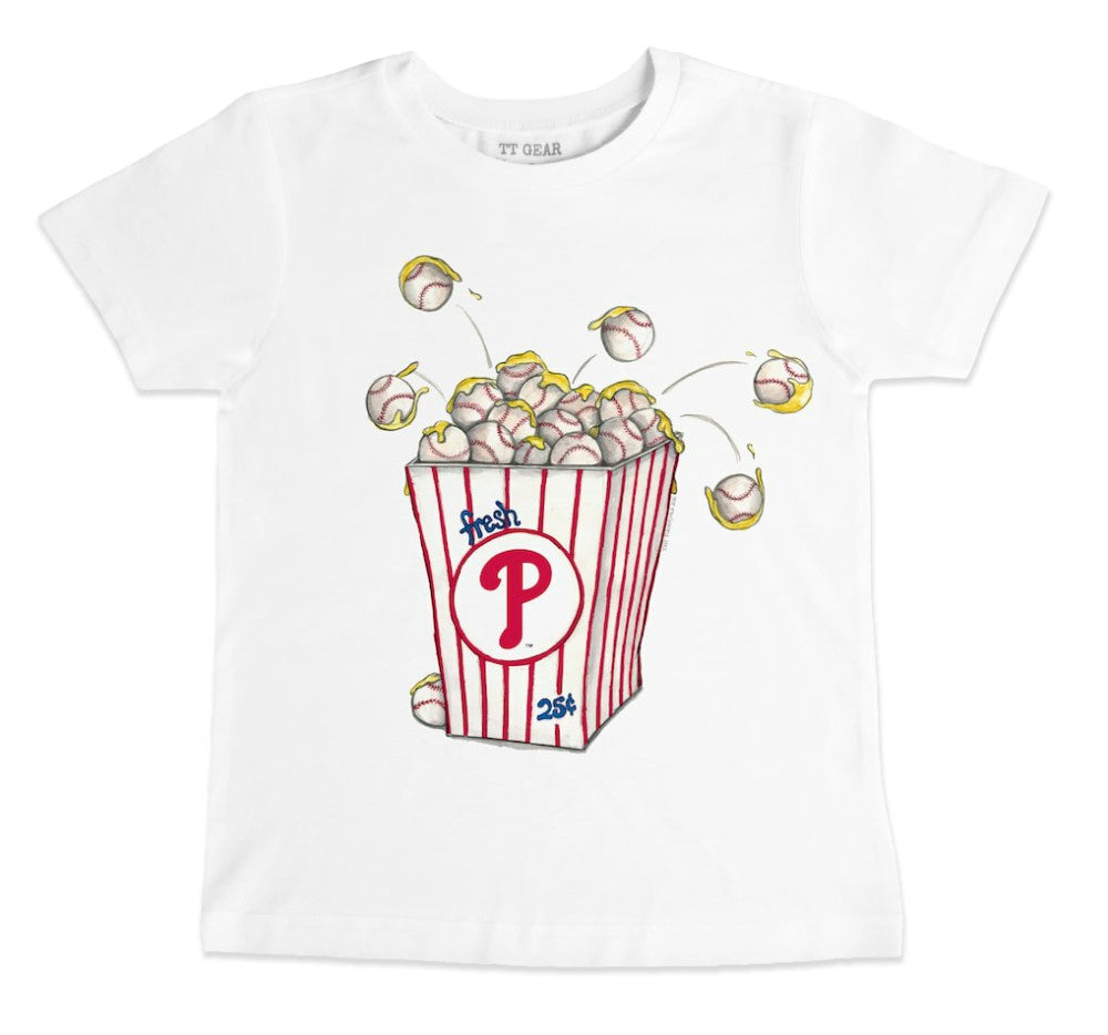 Philadelphia Phillies Tiny Turnip Youth Popcorn T-Shirt - White - MLB Lifestyle
