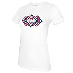 Cleveland Guardians Tiny Turnip Women's Prism Arrows T-Shirt - White - MLB on Sale