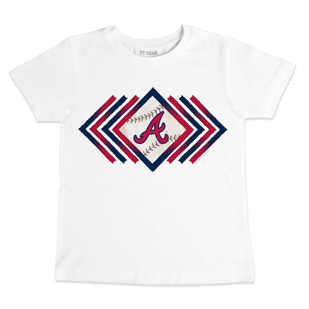 Atlanta Braves Tiny Turnip Youth Prism Arrows T-Shirt - White - MLB Discount