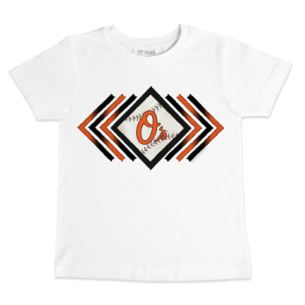 Baltimore Orioles Tiny Turnip Youth Prism Arrows T-Shirt - White - MLB Online