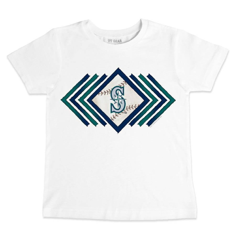 Seattle Mariners Tiny Turnip Youth Prism Arrows T-Shirt - White - MLB Lifestyle