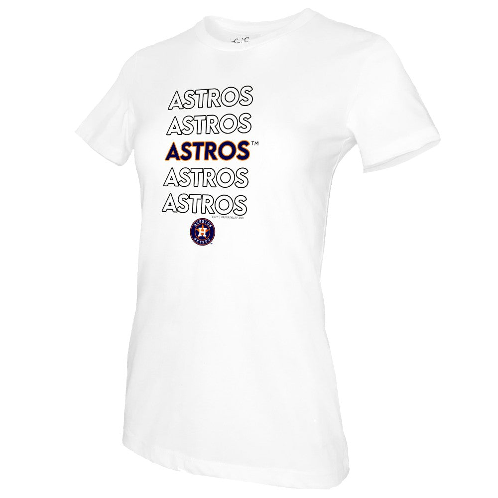 Houston Astros Tiny Turnip Women's Stacked T-Shirt - White - MLB on Sale