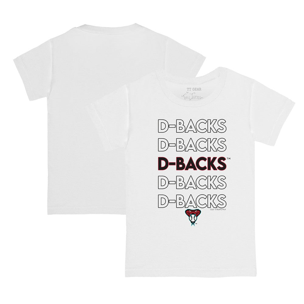 Arizona Diamondbacks Tiny Turnip Youth Stacked T-Shirt - White - MLB on Sale