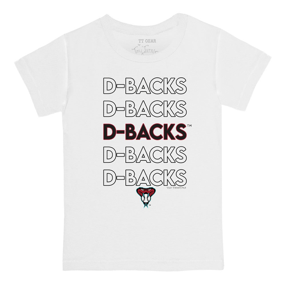 Arizona Diamondbacks Tiny Turnip Youth Stacked T-Shirt - White - MLB on Sale