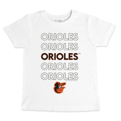 Baltimore Orioles Tiny Turnip Youth Stacked T-Shirt - White - MLB Online