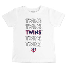 Minnesota Twins Tiny Turnip Youth Stacked T-Shirt - White - MLB Sale