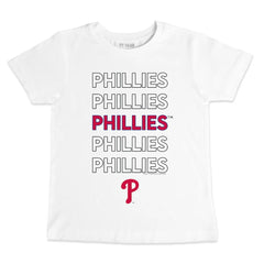 Philadelphia Phillies Tiny Turnip Youth Stacked T-Shirt - White - MLB on Sale