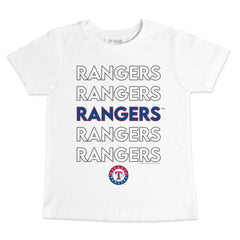 Texas Rangers Tiny Turnip Youth Stacked T-Shirt - White - MLB Online