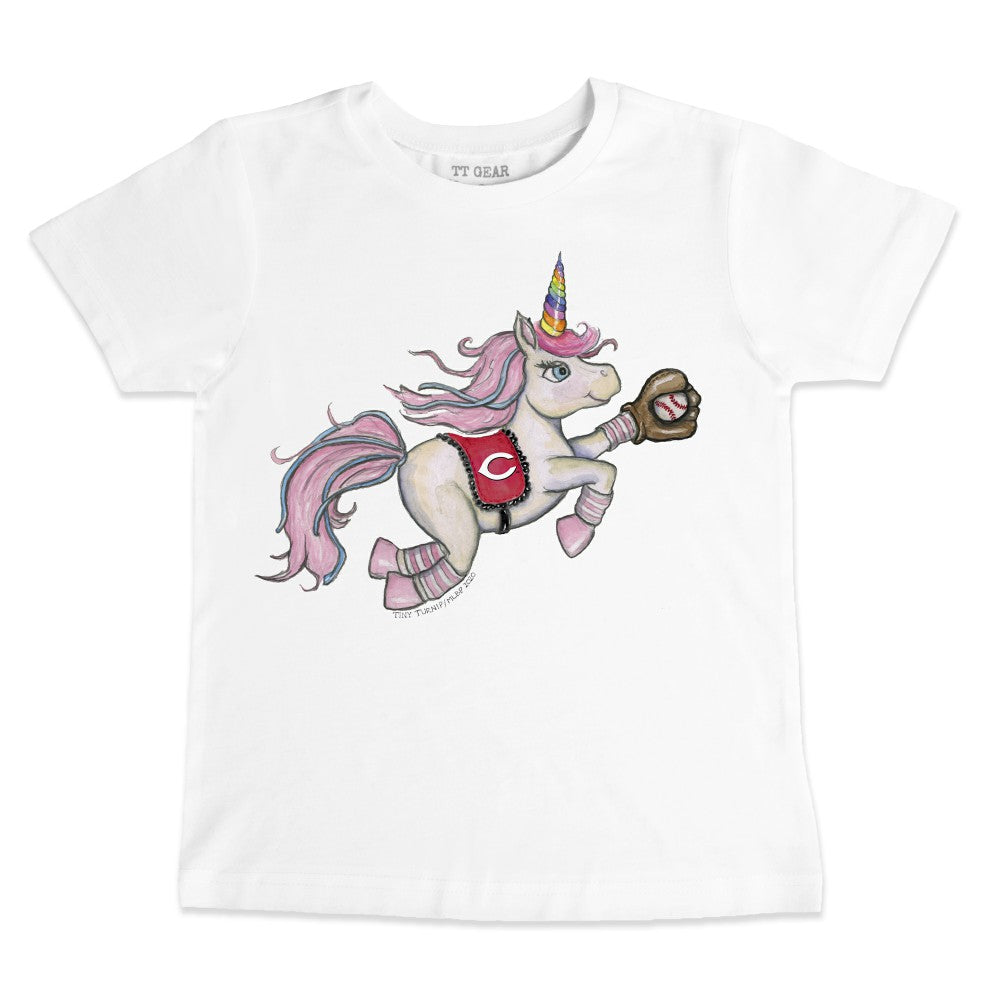 Cincinnati Reds Tiny Turnip Youth Unicorn T-Shirt - White - MLB on Sale