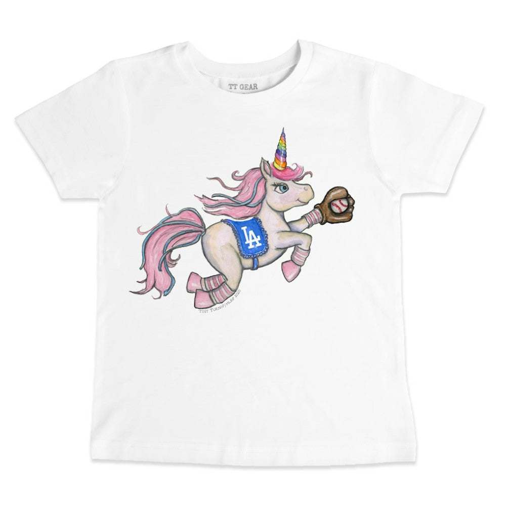 Los Angeles Dodgers Tiny Turnip Youth Unicorn T-Shirt - White - MLB Online