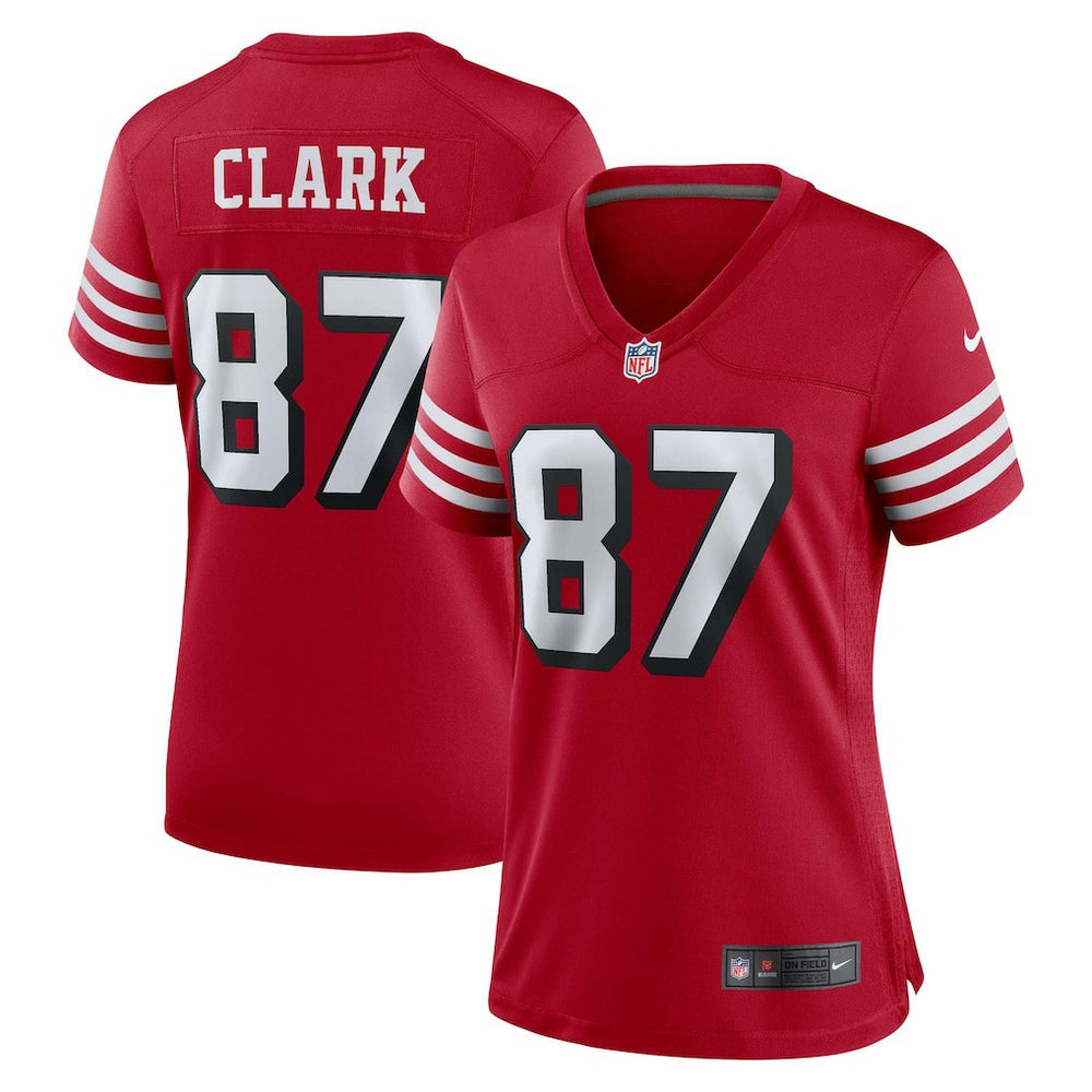 Nike Dwight Clark San Francisco 49ers Women's Alternate Game Jersey Scarlet