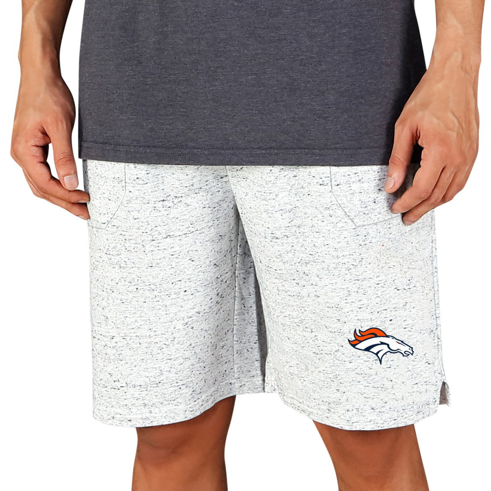 Denver Broncos Concepts Sport Throttle Knit Jam Shorts White/Charcoal