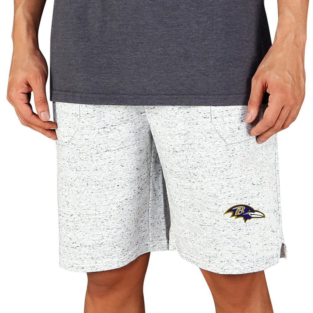 Baltimore Ravens Concepts Sport Throttle Knit Jam Shorts White/Charcoal