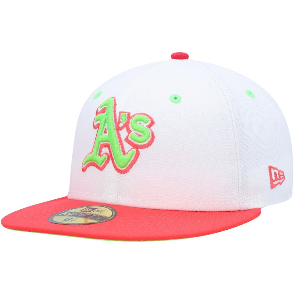 Athletics New Era 40th Anniversary Strawberry Lolli 59FIFTY Fitted Hat - White/Coral - New Era Discount