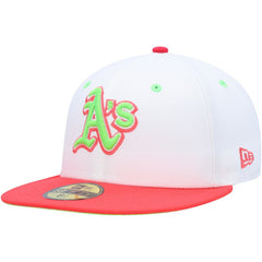 Athletics New Era 40th Anniversary Strawberry Lolli 59FIFTY Fitted Hat - White/Coral - New Era Discount