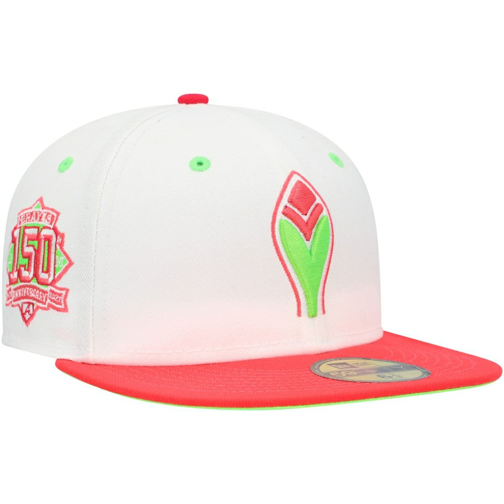 Atlanta Braves New Era 150th Anniversary Strawberry Lolli 59FIFTY Fitted Hat - White/Coral - New Era Lifestyle