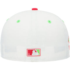 Atlanta Braves New Era 150th Anniversary Strawberry Lolli 59FIFTY Fitted Hat - White/Coral - New Era Lifestyle